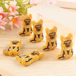 Kovict Baby Beaded Jewelry Making Shepherd Dog Focal Silicone Teething Beads For DIY Pen Keychain Bracelet Beads Accessories