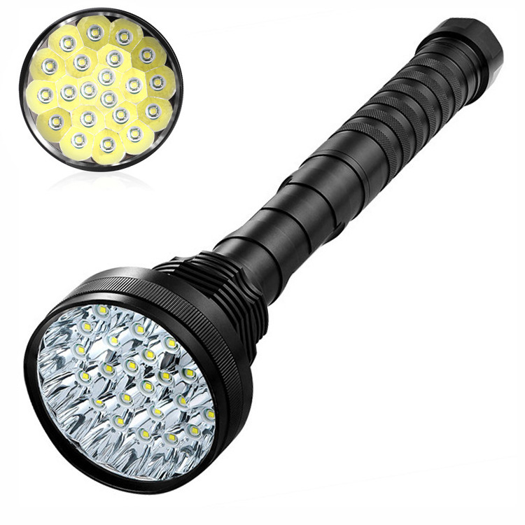 Hot Selling Aluminium Heavy Duty Torch 15000LM 18650 OR 26650 Battery Black Light Super Bright LED Flashlight