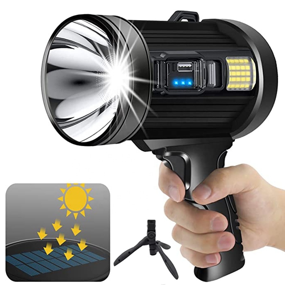 High-lumen spotlight hot sales portable smart led hunting flashlight spot light defense new design