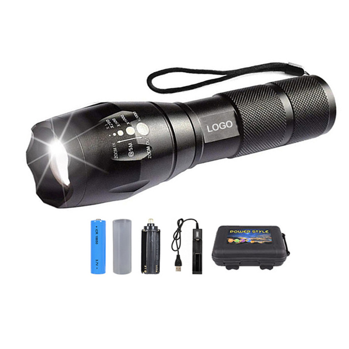 Portable Long Range Mini Rechargeable Battery Torch Led Flashlight, Led Torch Light Kit 10 50 15 Aluminum Alloy Emergency AAA