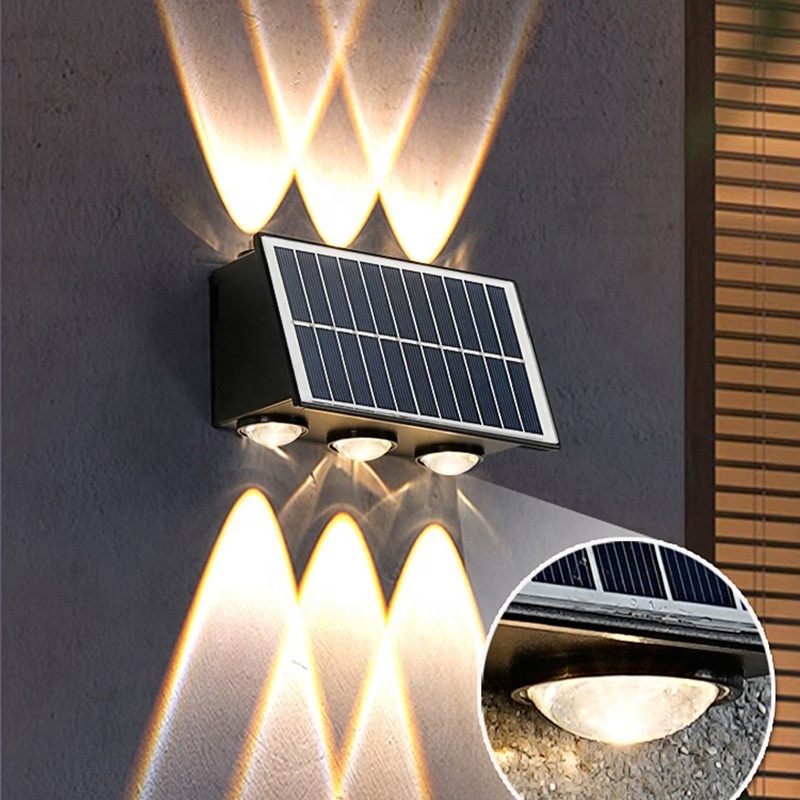 Up And Down Balacony Solar Light Decoration Led Solar Side Light Multicolour Outdoor Wall Lights Porch 6 garden Solar Wall Lamp