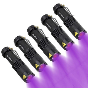 Aluminium Mini Pocket Led Semen Detection Scorpion Uv Ultraviolet Torch Flashlight 365 395nm Taschenlampe Blacklight Fingerprint