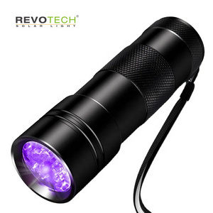 12 Led powerfull ultraviolet black light torch portable aluminum alloy 395nm detectors uv led flashlight 365nm