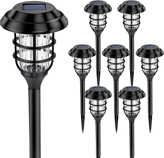 Solar Powered Garden Stake Light with Flickering Flame Torch for Yard Outdoor Pathway Porch Fence Patio Garden