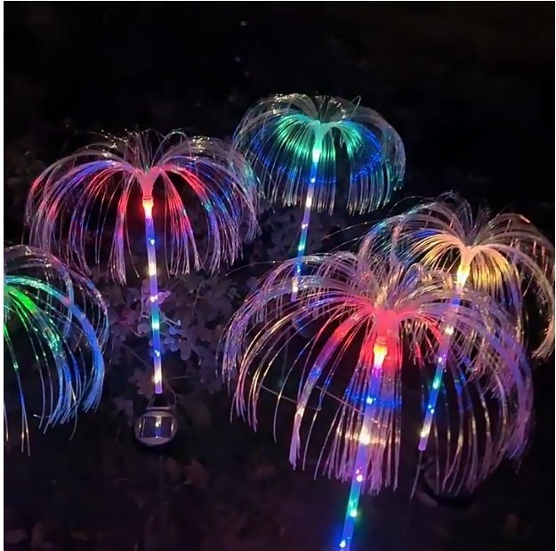 Waterproof Solar Multicolored Jellyfish Lights LED Patio Atmosphere Lights Water Proof Plastic IP65 LED Garden Lamps 70 3V 50000