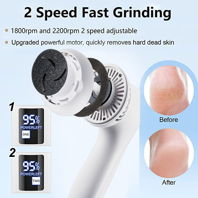 Electric Foot Callus Remover with Vacuum, Professional Pedicure Tools Kit for Powerful Pedi Feet Care Electronic Foot File