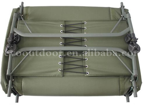 Revos Camping Bedchair Carp Chair Camouflage Armygreen 8 Legs For Tall Anglers Flat Design  Soft Padding Foam Fishing Bedchai