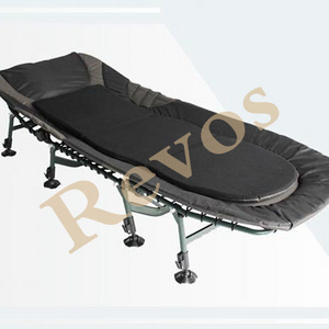 Bedchair Camping Fishing Bed chair Aluminum Frame Stable Folded Mud Feet Padded Pillow Soft Comfortable Carp Fishing