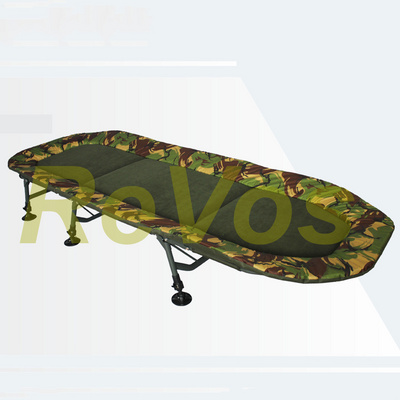 Revo  600D Camo  Polyester Fleece Comfortable Padded Fishing Folded Chair  Carp  Fishing Bedchair