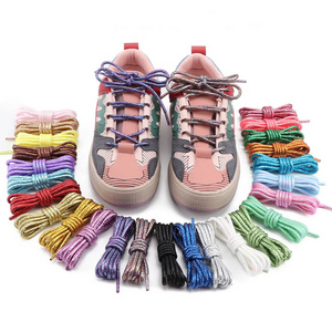 REWIN Fashion 4mm Gold Silver Glitter Shoelaces Round Rope Shoe Laces for Sneaker Athletic Boot