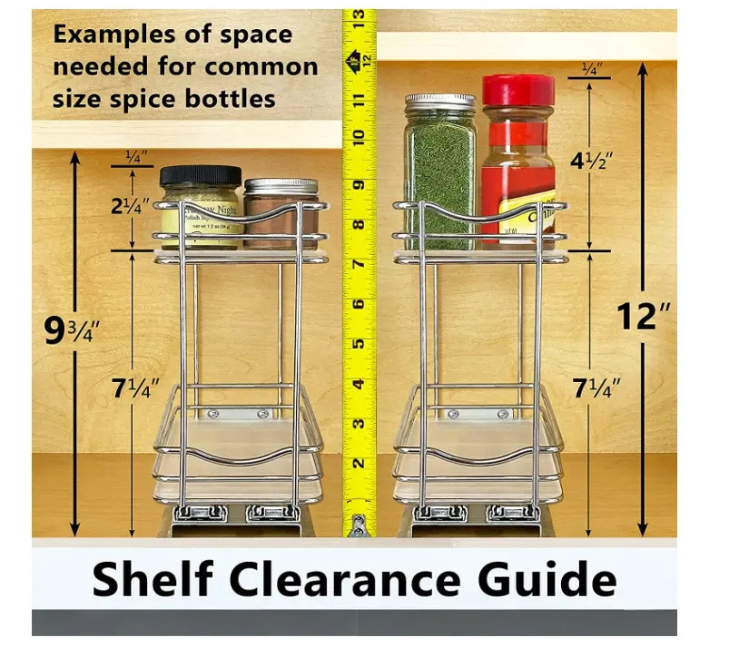 Pull Out Spice Rack Organizer Easy Mount Cabinet Spice Rack Kitchen Organizer Spice Organizer Shelf