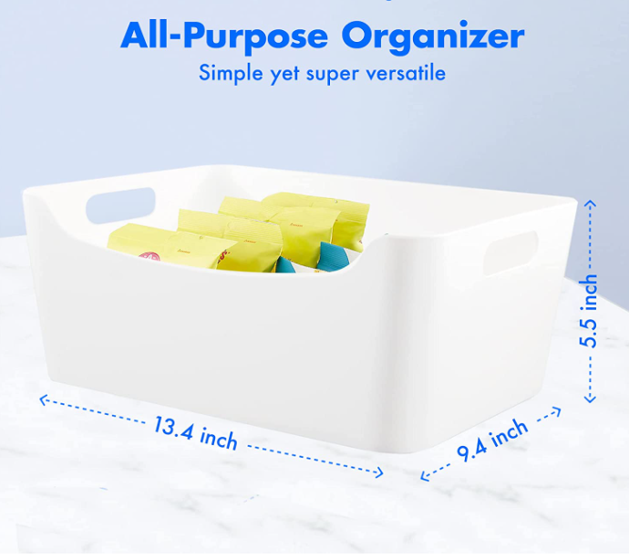 Kitchen Accessories White Plastic Kitchen Storage Organizer All-purpose Storage Organizer