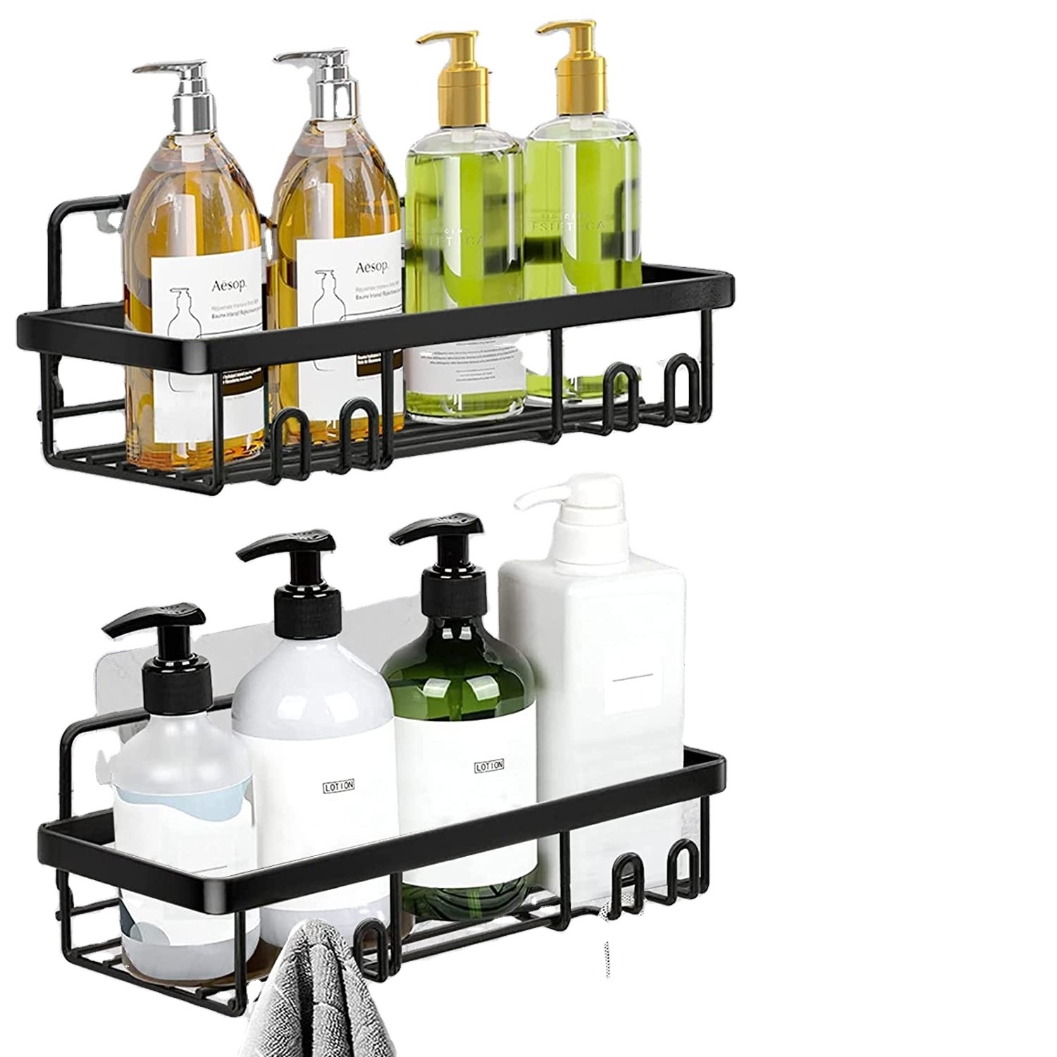 New Design Bathroom Accessories Rustproof Stainless Steel Shower Organizer Bathroom shower shelf