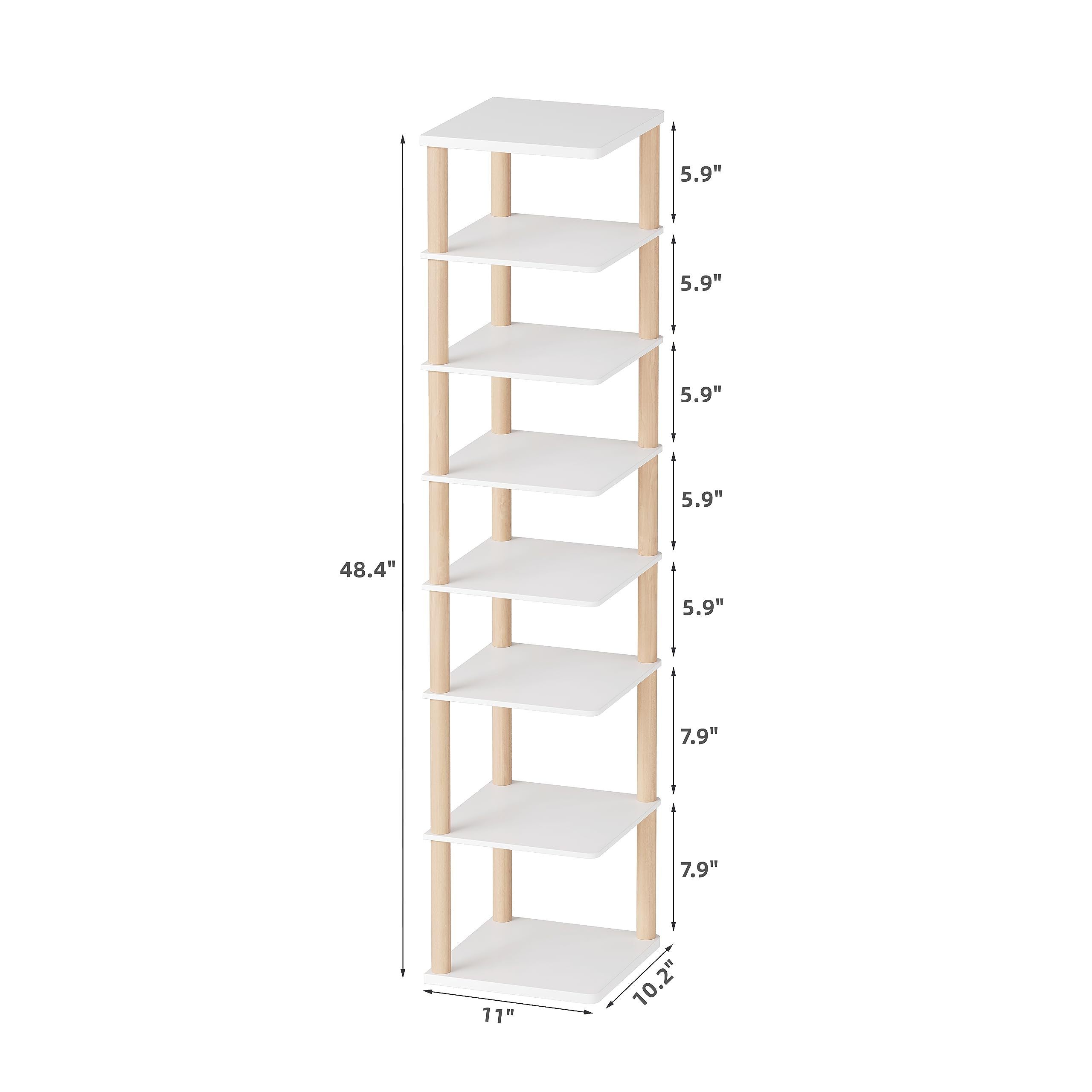 Wooden Entryway Shoe Rack Storage Organizer Shelf Cabinet for Closet Floor Zapatera Tall