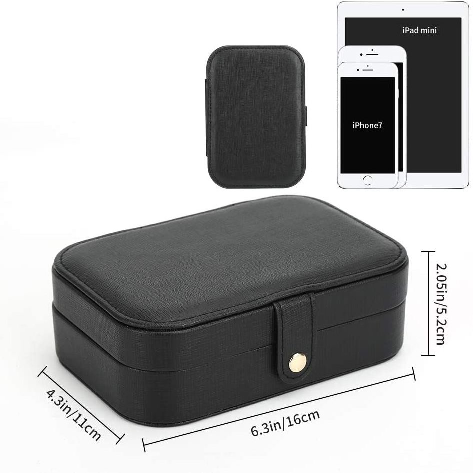 Custom Wholesale Travel Portable Small Jewelry Storage Box Leather Drawer Storage Box Mini Jewellery Organizer For Women