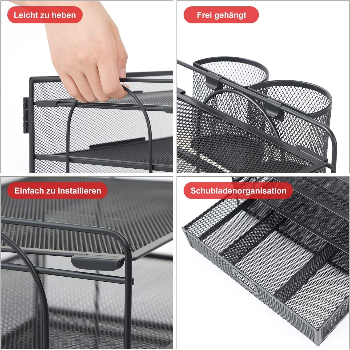 Hot Sales 3 Tier Desk Accessories Organizer Mesh Holder Desk File Document Letter Tray Organizer For Office