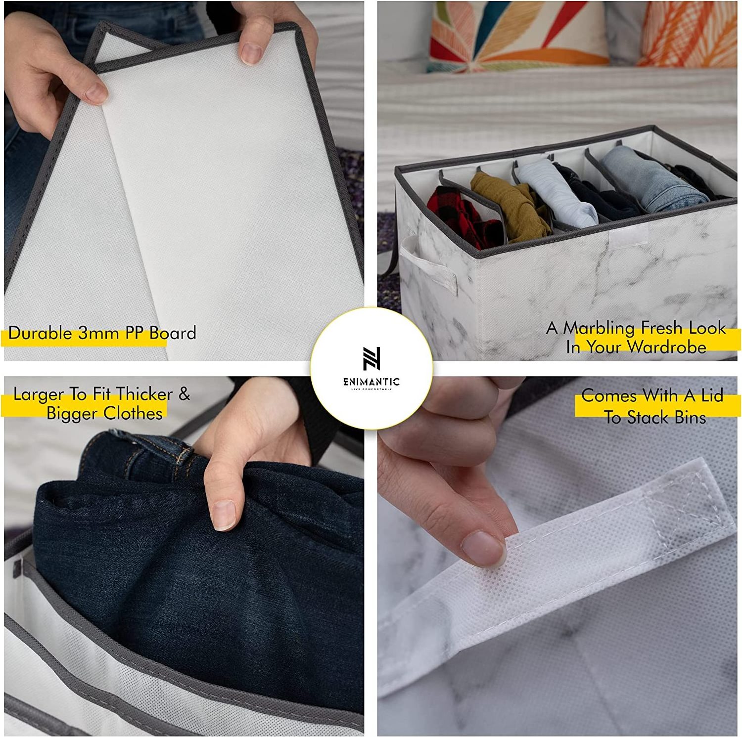 Good Quality Pack 4 Organizador De Ropa Wardrobe Storage Rack Clothes Blankets Bed Sheet Quilt Duvet Cover Clothes Organizer Box