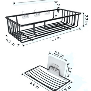 Bathroom Shelves Stainless Steel Shower Shelf Adhesive Kitchen Storage Rack Bathroom Shower Caddy