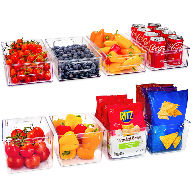 BPA-Free Kitchen Accessories Fridge Organizers For Food Drinks Fruits Vegetable Storage Basket