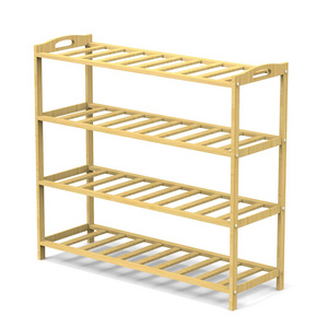 Hot sale home storage products  bamboo 4-Tier furniture  shoe racks cabinet shoe display rack