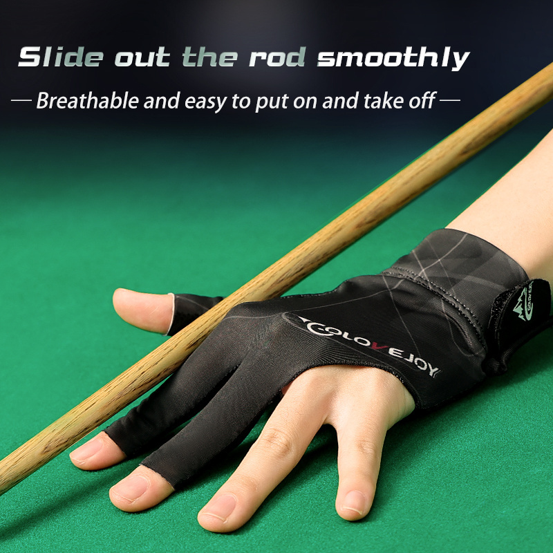 REXCHI Three Finger Left Elastic Cue Stretchable Hand Protection Pool Shooter Safeguard Training Sport Snooker Billiard Gloves