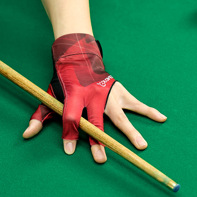 REXCHI Three Finger Left Elastic Cue Stretchable Hand Protection Pool Shooter Safeguard Training Sport Snooker Billiard Gloves