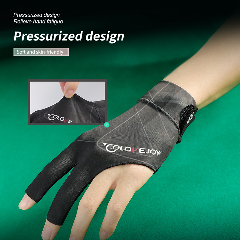 REXCHI Three Finger Left Elastic Cue Stretchable Hand Protection Pool Shooter Safeguard Training Sport Snooker Billiard Gloves