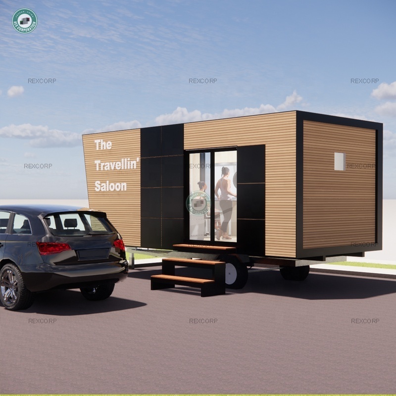 Mobile Salon with Trailer Beauty Salon Modular Barber Shop Container Modern and Rustic Mobile Bar in Portugal