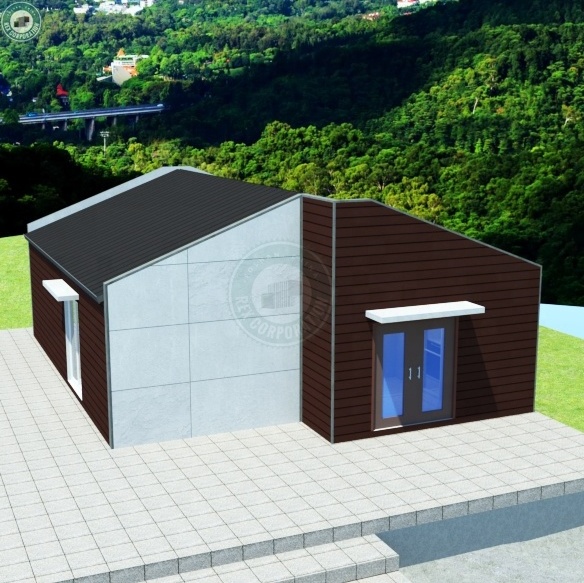 80sqm 2 Bedroom Prefabricated SIP Home Kits Economic Quick Built Prefab House in Sierra Leone