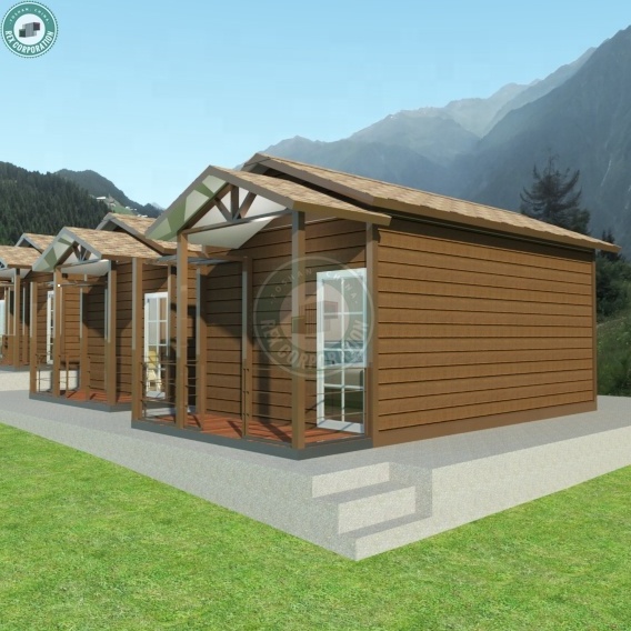 26sqm Prefabricated Container Single Room Cottages House Mountain Tiny House Cabin Tourist Hut Wood Chalet