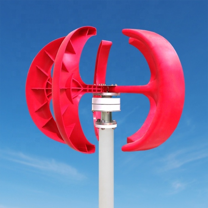 Portable small vertical wind turbine wind solar system for streetlight and home use