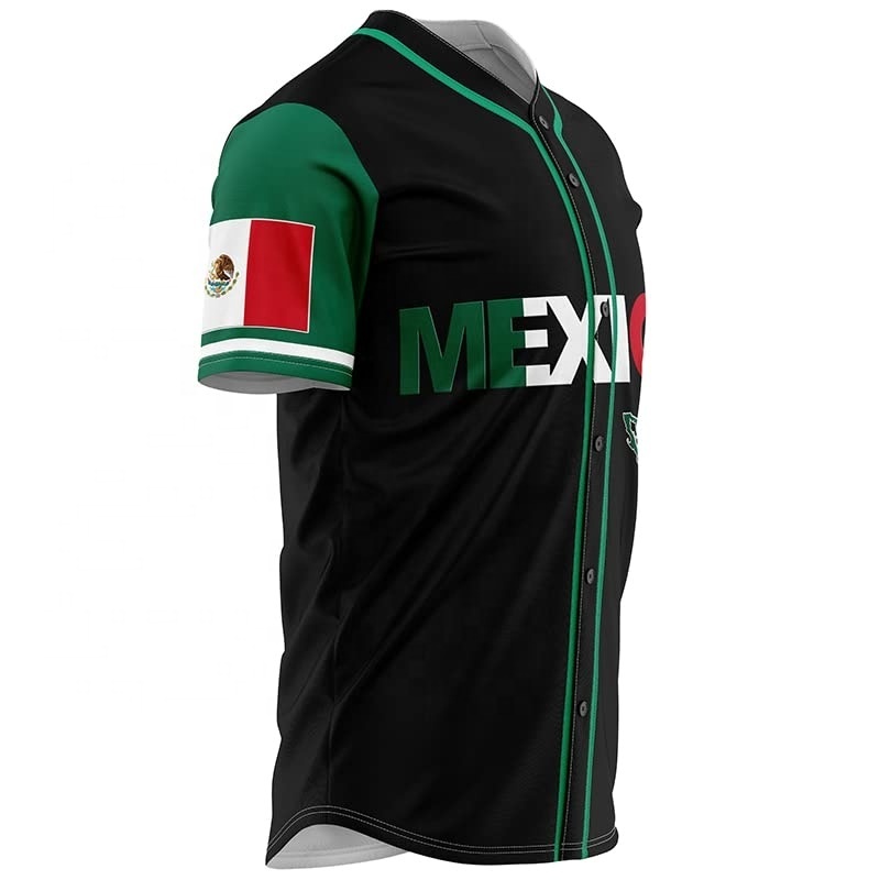 2023 NEW Men's Mexico Baseball Jersey Eagle Mexico Baseball Full Button Down Jersey Shirts Mexican Flag Baseball Jersey