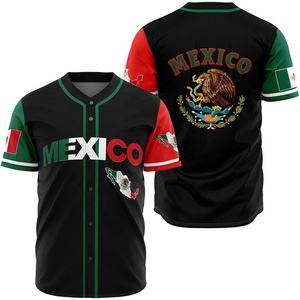 2023 NEW Men's Mexico Baseball Jersey Eagle Mexico Baseball Full Button Down Jersey Shirts Mexican Flag Baseball Jersey