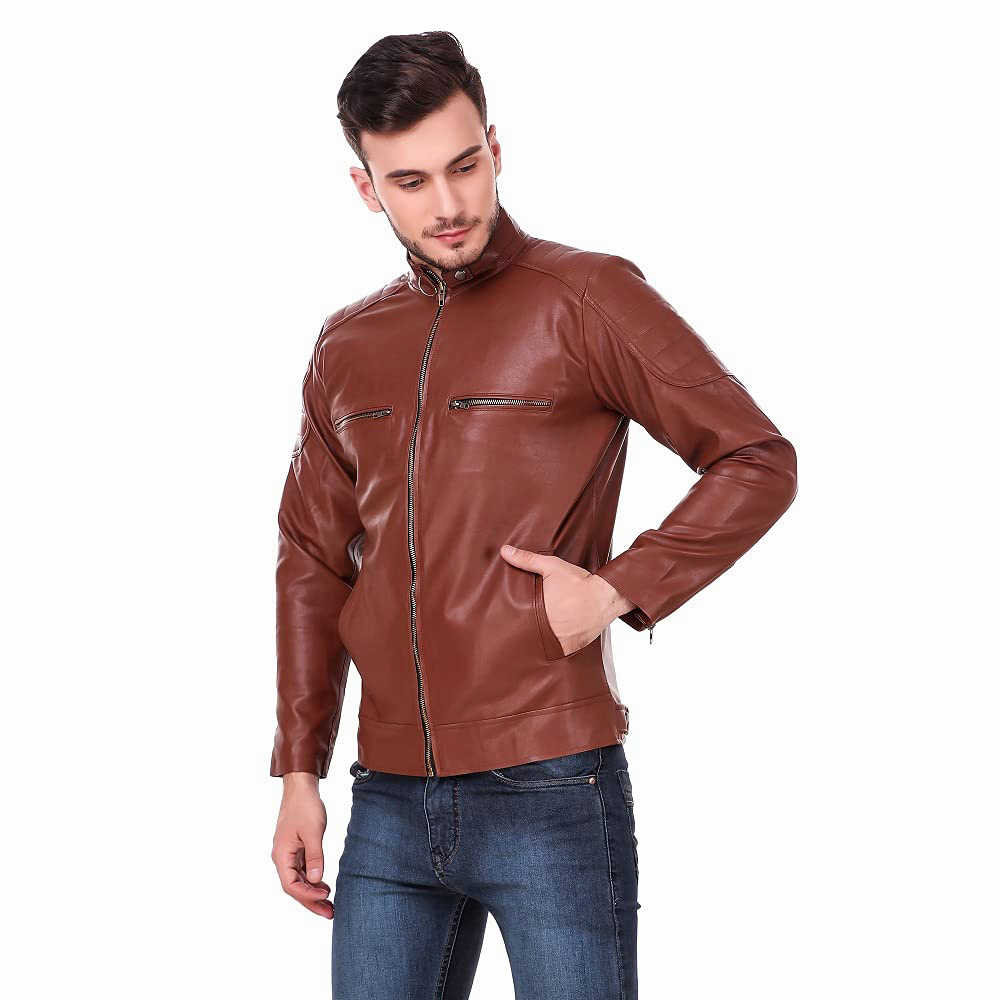 New Fashion Men's Leather Jackets Motorbike Wear Regular Fit Genuine Leather Made Casual Winter Jackets