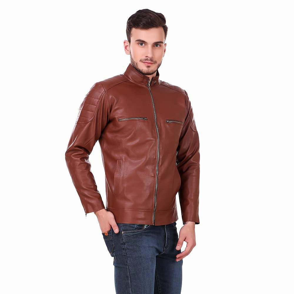 New Fashion Men's Leather Jackets Motorbike Wear Regular Fit Genuine Leather Made Casual Winter Jackets