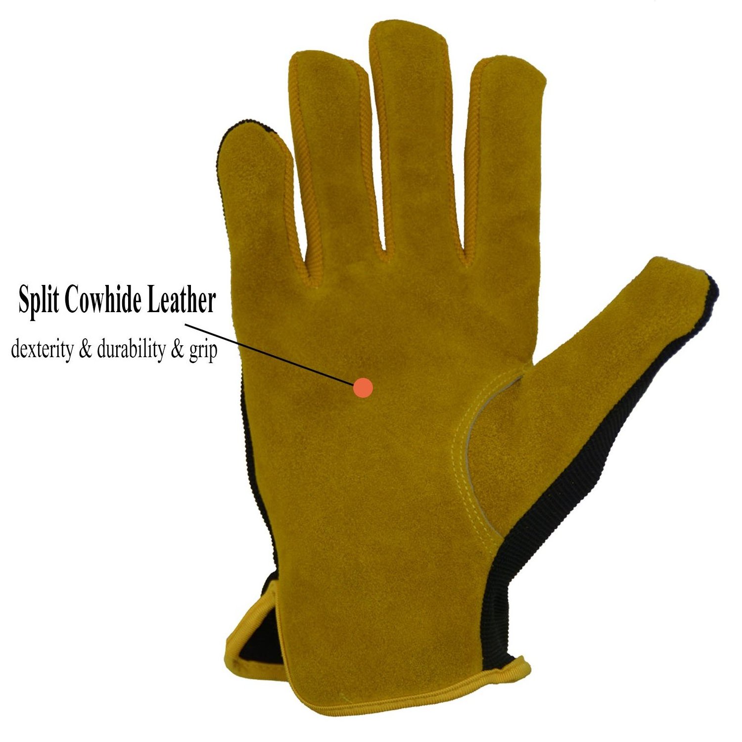 Safety Work heavy duty mechanic work gloves hand protection high quality gloves spandex leather mechanic gloves