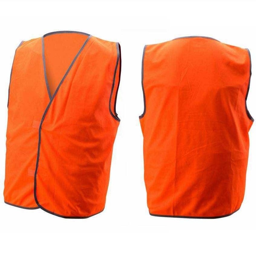 High Visibility Safety Cheap Orange Reflector Waistcoat Reflective Vest with Pockets and Zipper