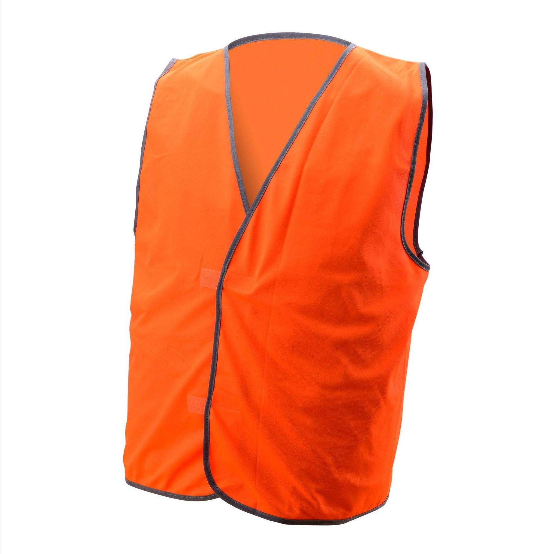 High Visibility Safety Cheap Orange Reflector Waistcoat Reflective Vest with Pockets and Zipper