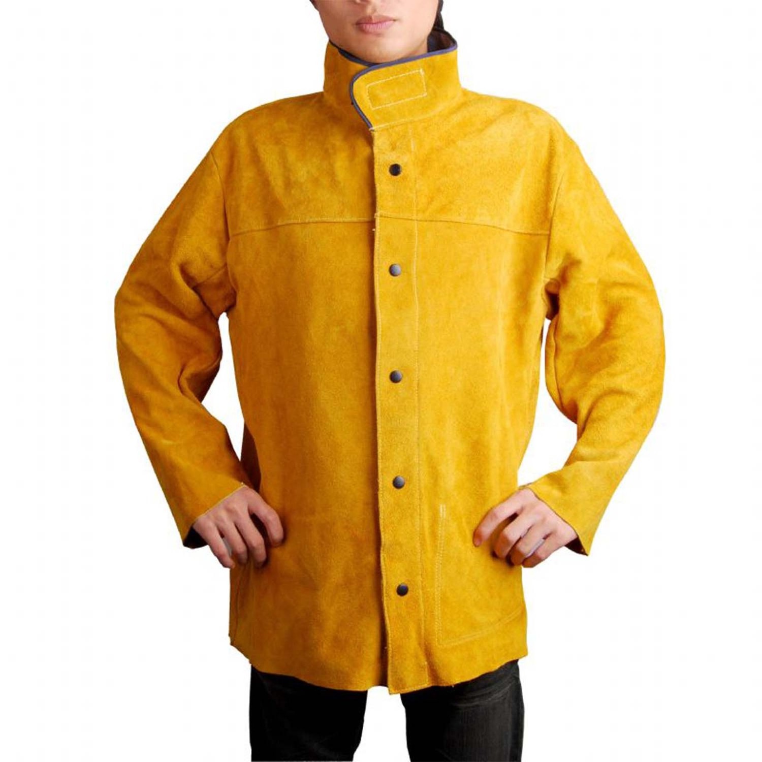 Heavy Duty Welder Jacket Heat Resistant Flame Retardant Fire Proof Safety Works Jacket Welding Clothing