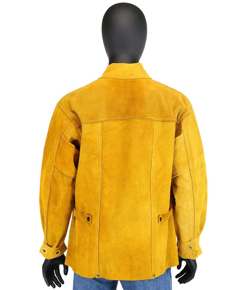 Split Leather Welding Apparel Suit Welder Jacket Heat Spark Flame Retardant Welding Jacket