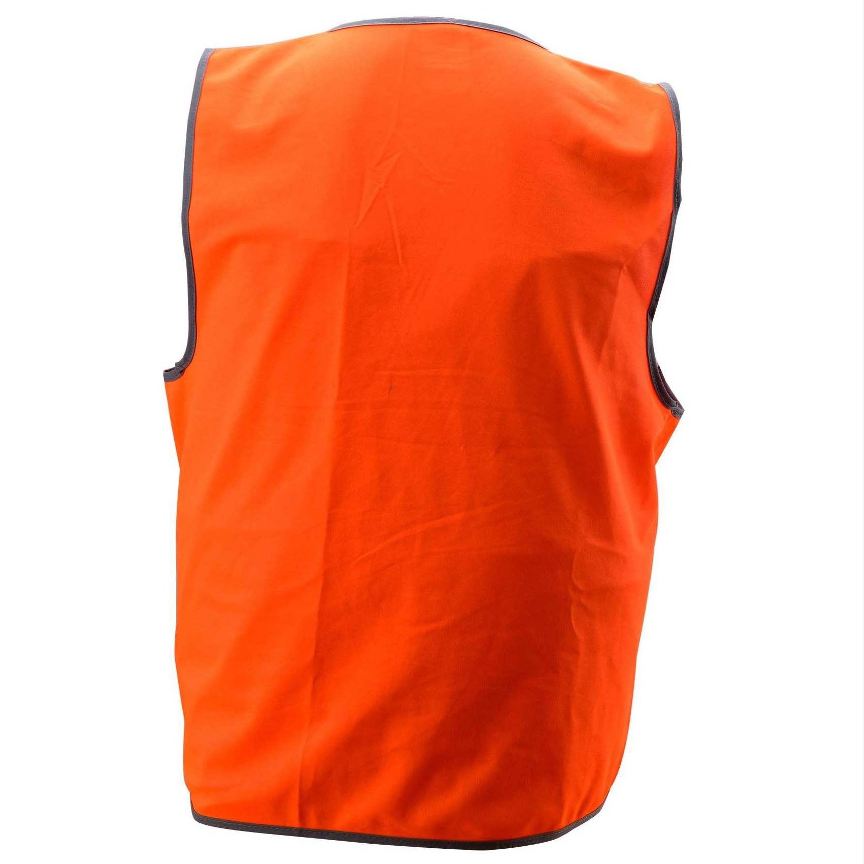 High Visibility Safety Cheap Orange Reflector Waistcoat Reflective Vest with Pockets and Zipper