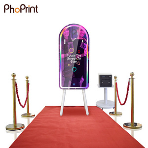 Magic Mirror Photo Booth Foldable Machine Kiosk Self Service Mirror DSLR Photo Booth With Printer