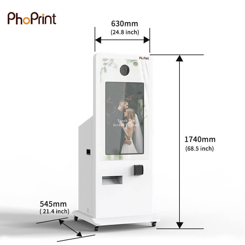 Korean Photo Booth Touch Screen Credit Card Payment Self Service Mirror Photo Booth For Rent