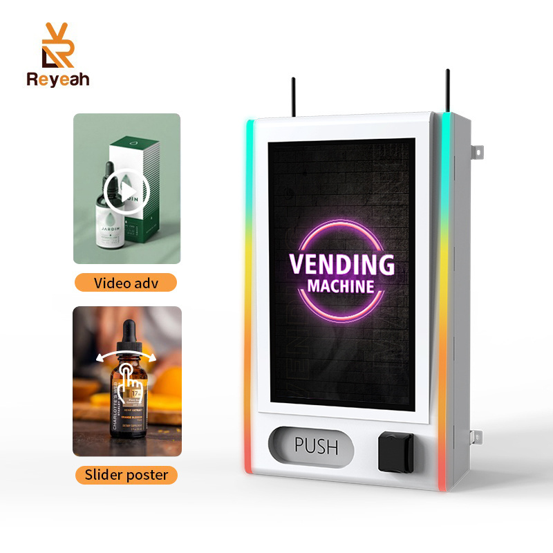 Wall Hanging Tattoo Sticker Vending Machine Coin Operated Liquid Dispenser Vending Machine For Tobacco With Age Verification 21+