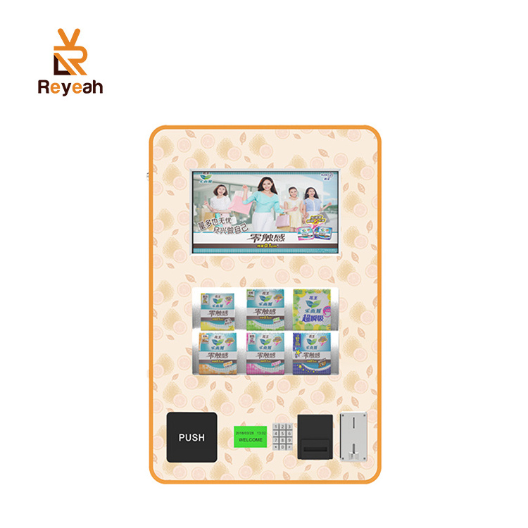 digital display vending machine sanitary towel vending machine coin operated for school mall