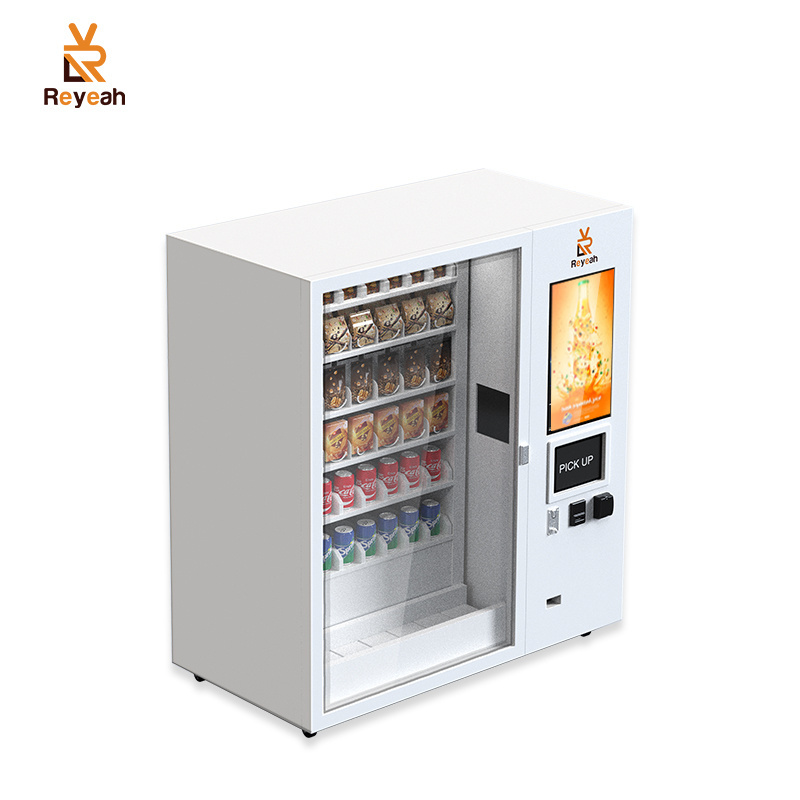 Cupcake Sushi Vending Machine Refrigerated XY Axis Lift System Salad Fresh Food Vending Machine with 32 inch touch screen