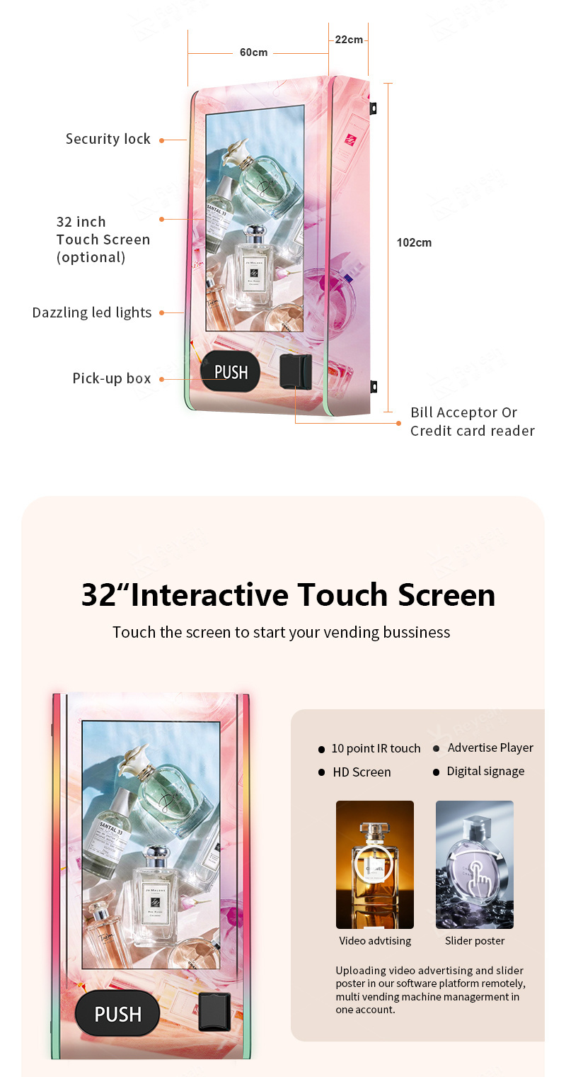 Wall Mounted Perfume Spray Vending Machine Perfume Vending Machine China