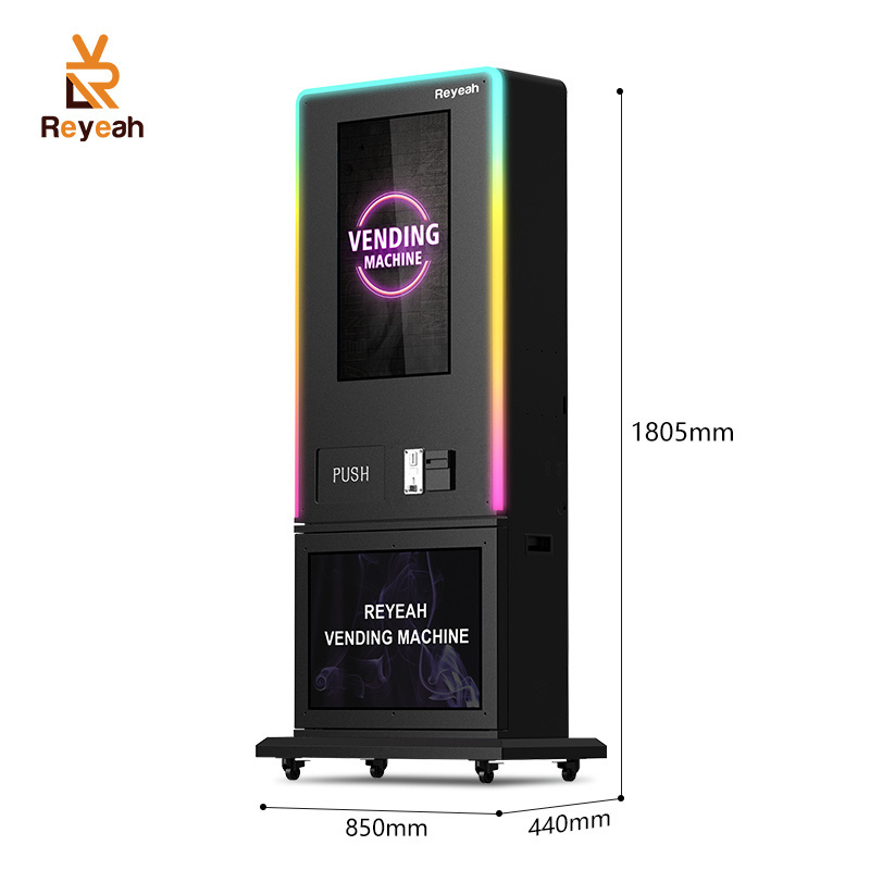 Automatic Combo Vending Machine With 32 Inch Digital Screen Age Verification Vending Machine With Id Card Reader