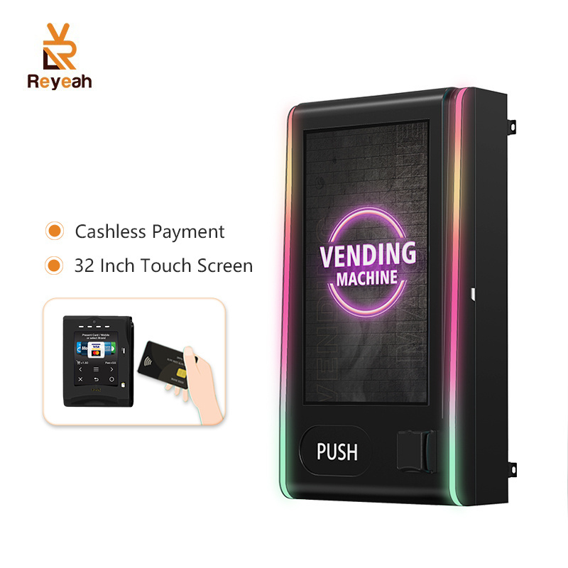 mini card champagne vending machine 32 inch touch screen vending card reader