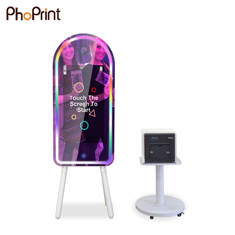 55 Inch Touch Screen Magic Photo Mirror Booth With Camera Printer Party Wedding Mirror Photo Booth